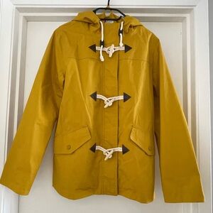 Boden Whitby Mac Raincoat in Mustard Yellow